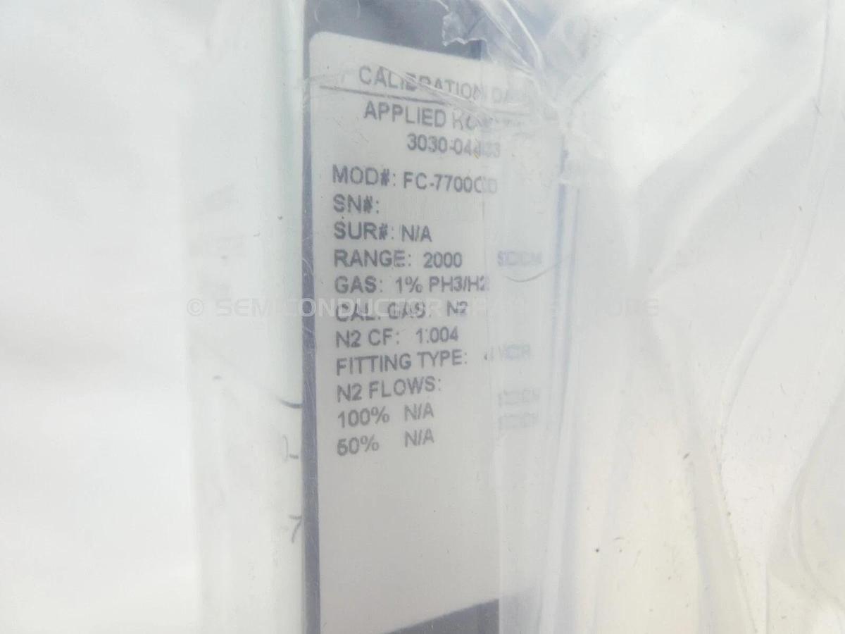 Aera FC-7700CD Mass Flow Controller 3030-04433 2 SLM 1% PH3/H2 New Surplus