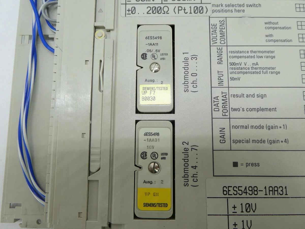 Used Siemens 6ES5460-4UA13 Analog Input PCB Card SIMATIC VP F8 Balzers Unaxis Working
