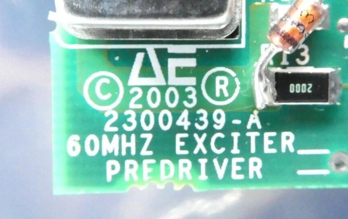 Used AE Advanced Energy 2300439-A 60MHz Exciter Predriver PCB 1300605 Working Surplus