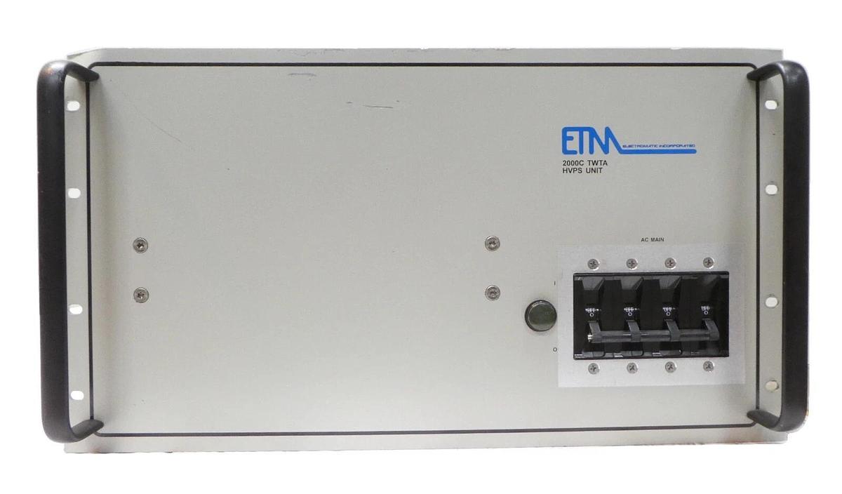 Used ETM Electromatic HVPS UNIT High Voltage Power Supply 2000C TWTA Untested Spare