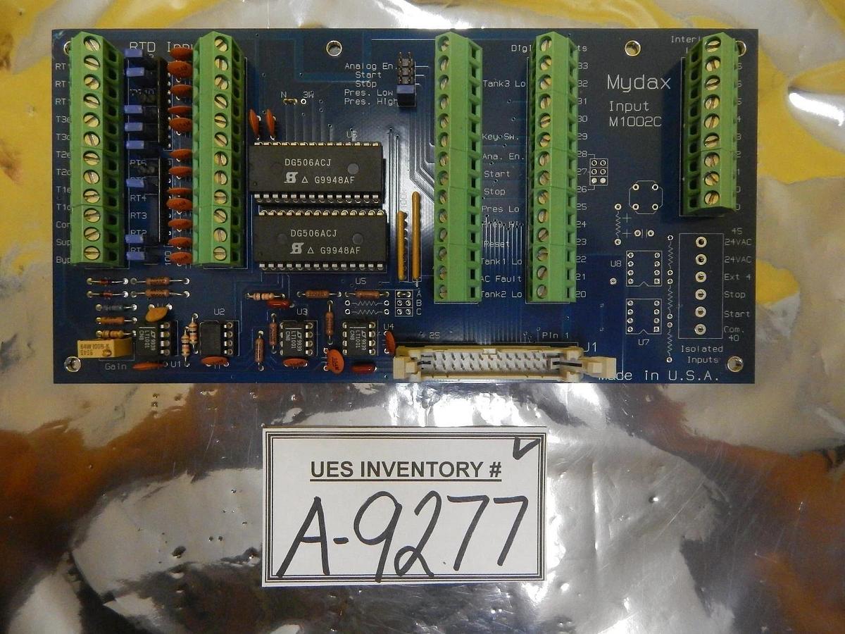 Used Mydax M1002C RTD Interface Input Board PCB Chiller 1M9W-T Used Working