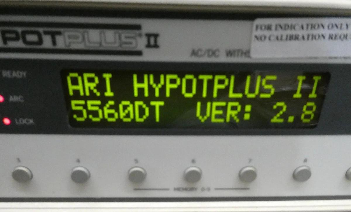 Used Associated Research 5560DT Dielectric Withstand Tester Hypot Plus II Working