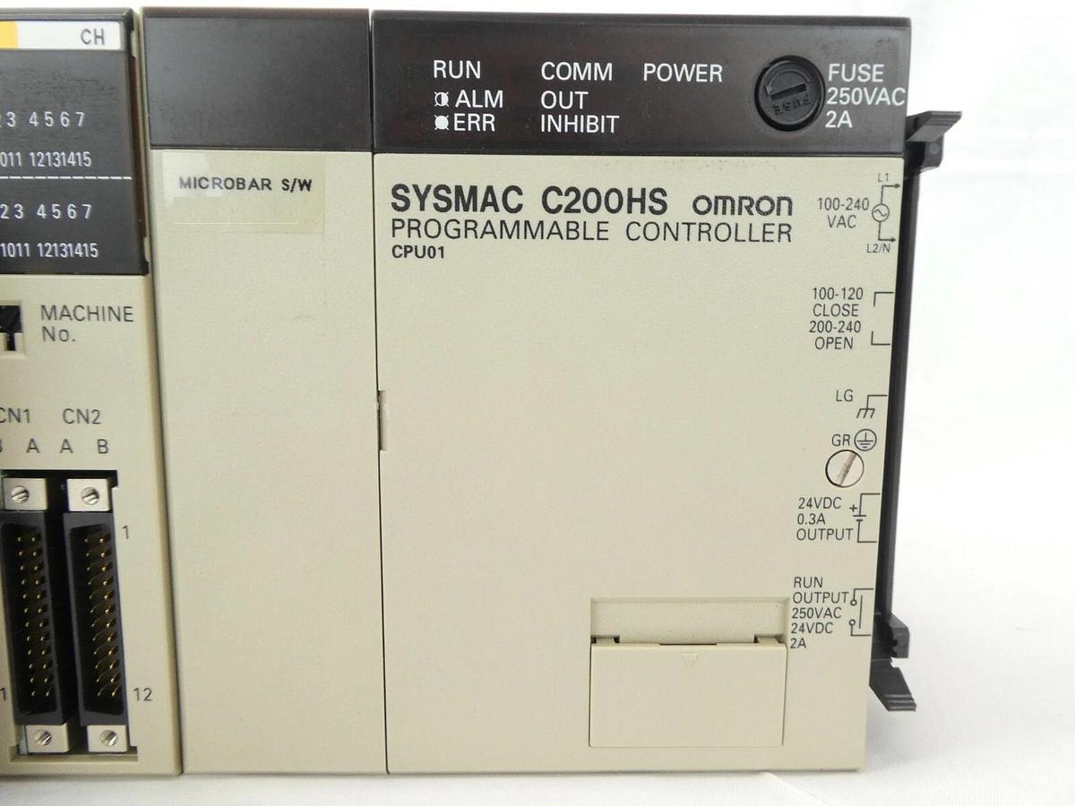 Used Omron C200H Programmable Logic Controller PLC Sysmac Microbar Trackmate Working