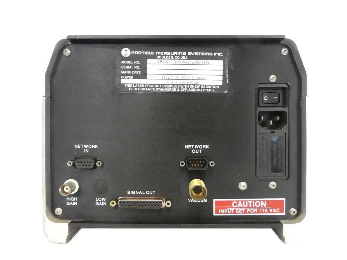 Used Particle Measuring Systems LPS-A-110-4CH-(2)w/RS485FV Particle Sensor Spare