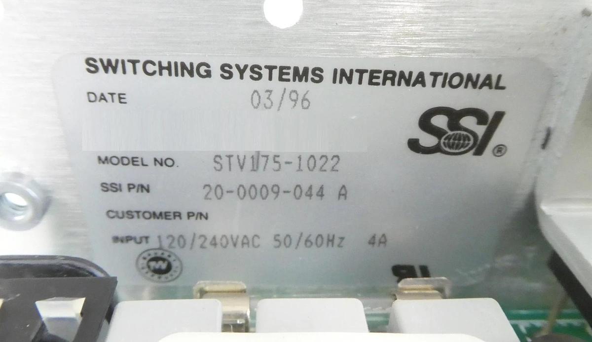 Used SSI Switching Systems International 20-009-044 A1 Power Supply 30-0009-001