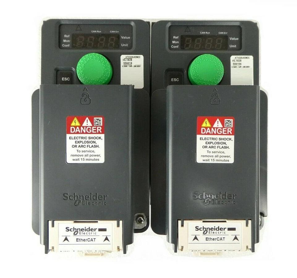 Used Schneider Electric ATV320U02M2C VFD Frequency Drive Altivar 320 VW3A3600 Working