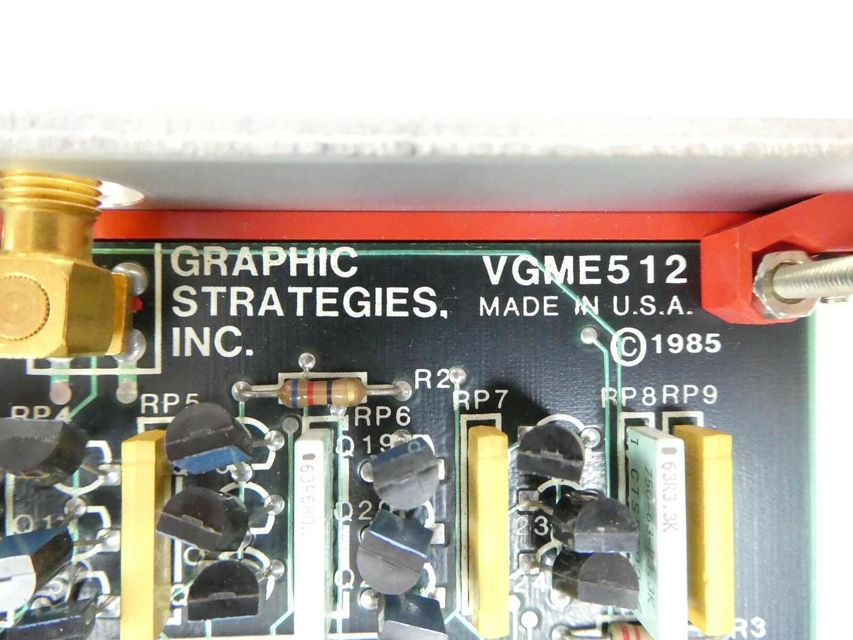 Used GSi Graphic Strategies VGME512 Processor VMEBus PCB Card Varian 109002001 Spare