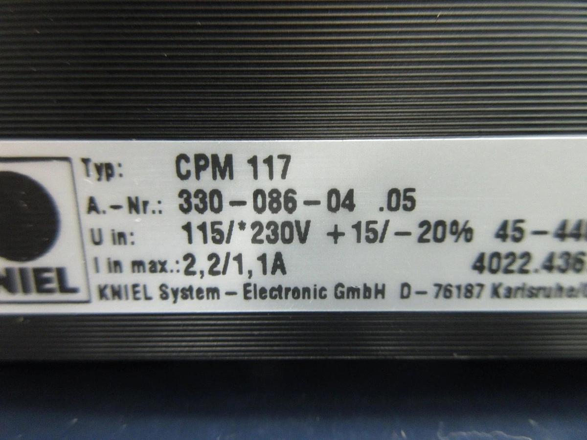 Used Kniel System-Electronic 330-086-04 .05 Power Supply Card PCB 4022.436.72601 Used