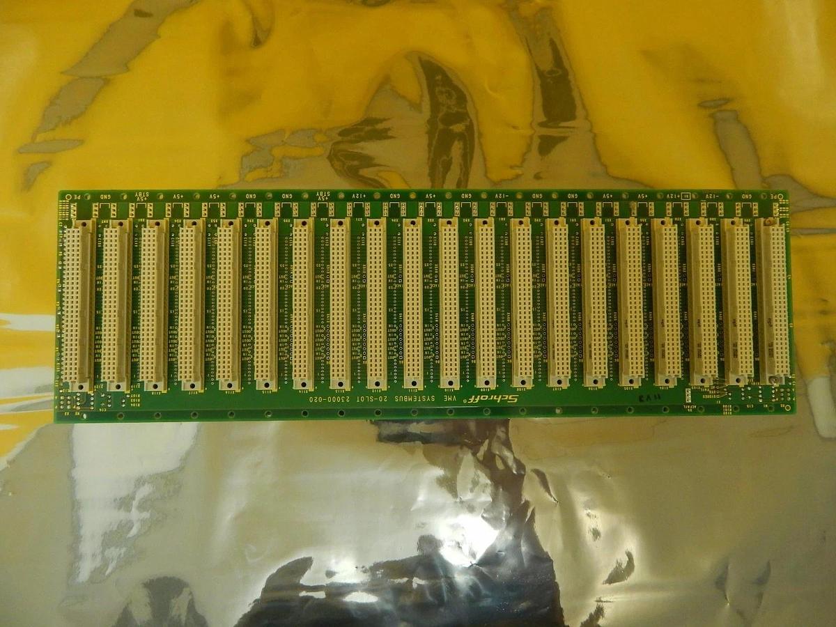 Used Schroff 23000-020 VME Systembus 20-Slot Backplane PCB TEL P-8 Used Working