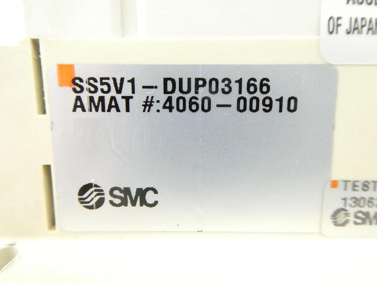 Used SMC SS5V1-DUP03166 Pneumatic Manifold AMAT Applied Materials 4060-00910 Working
