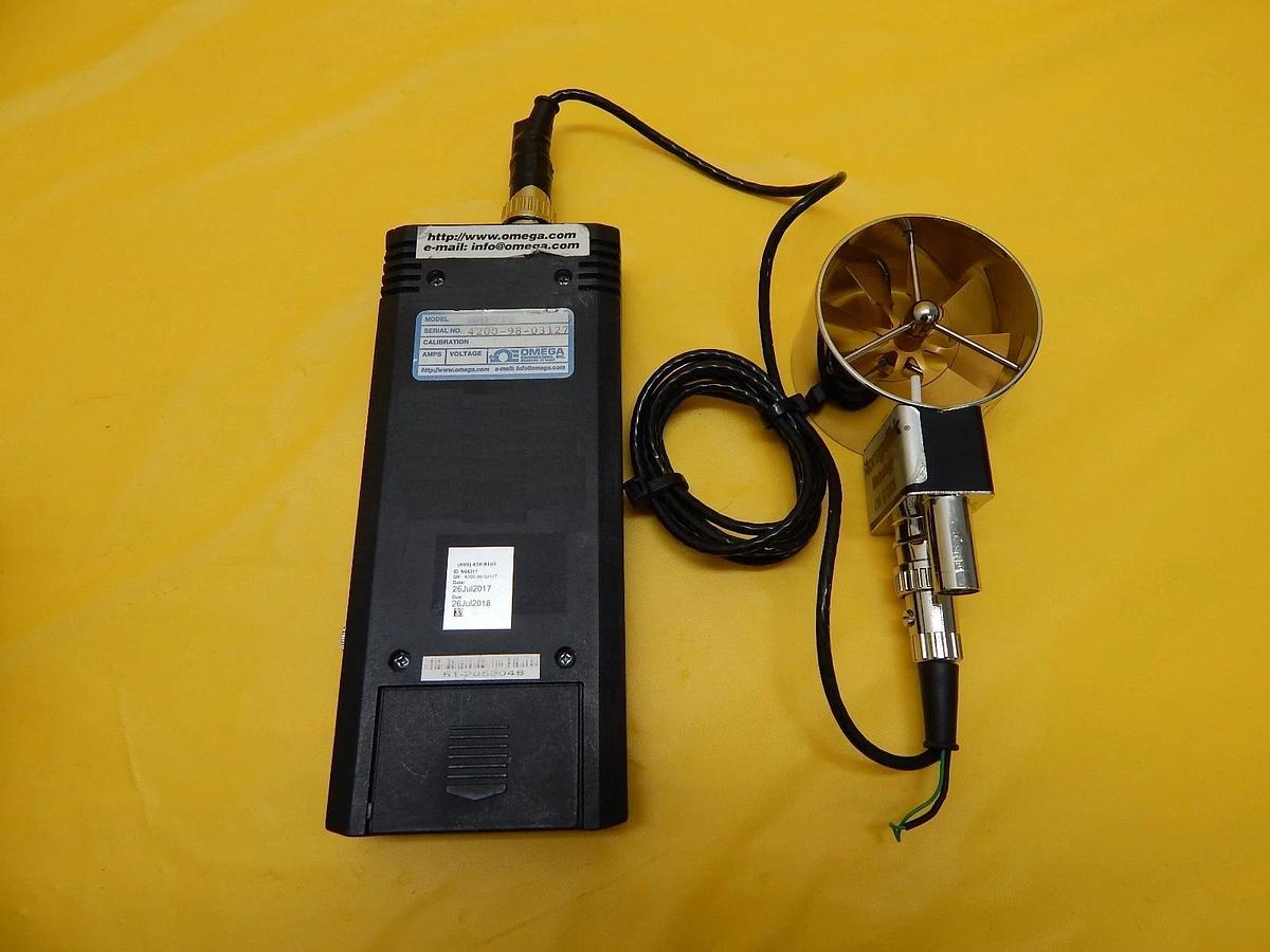 Used Omega Engineering HHF710 Digital Hygro-Thermometer Anemometer Meter Set Used