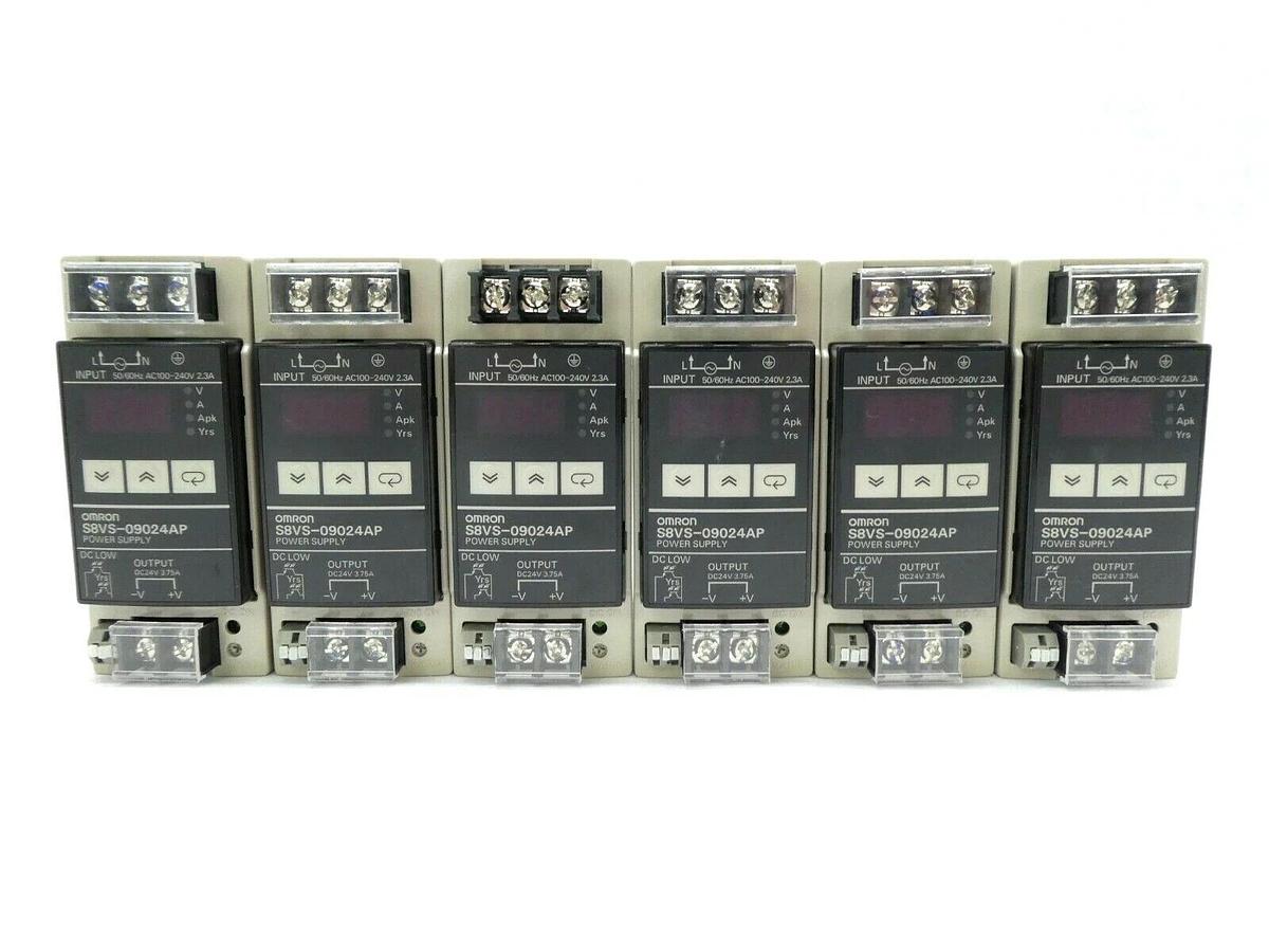 Used Omron S8VS-09024AP Switch Mode Power Supply S8VS Lot of 6 Working Surplus
