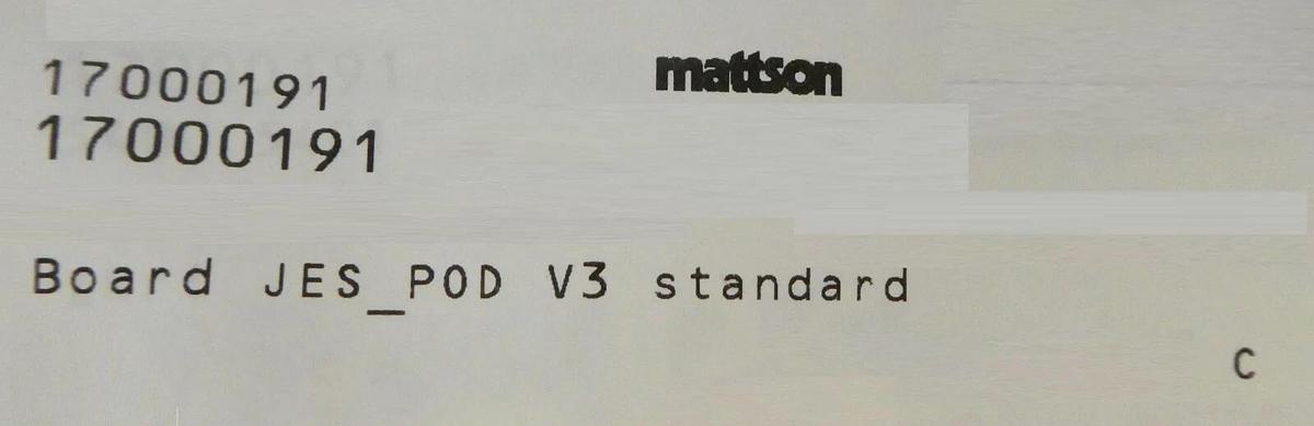Used Mattson Technology 17000191 POD Processor PCB Card JES_POD V3.0 Working Surplus