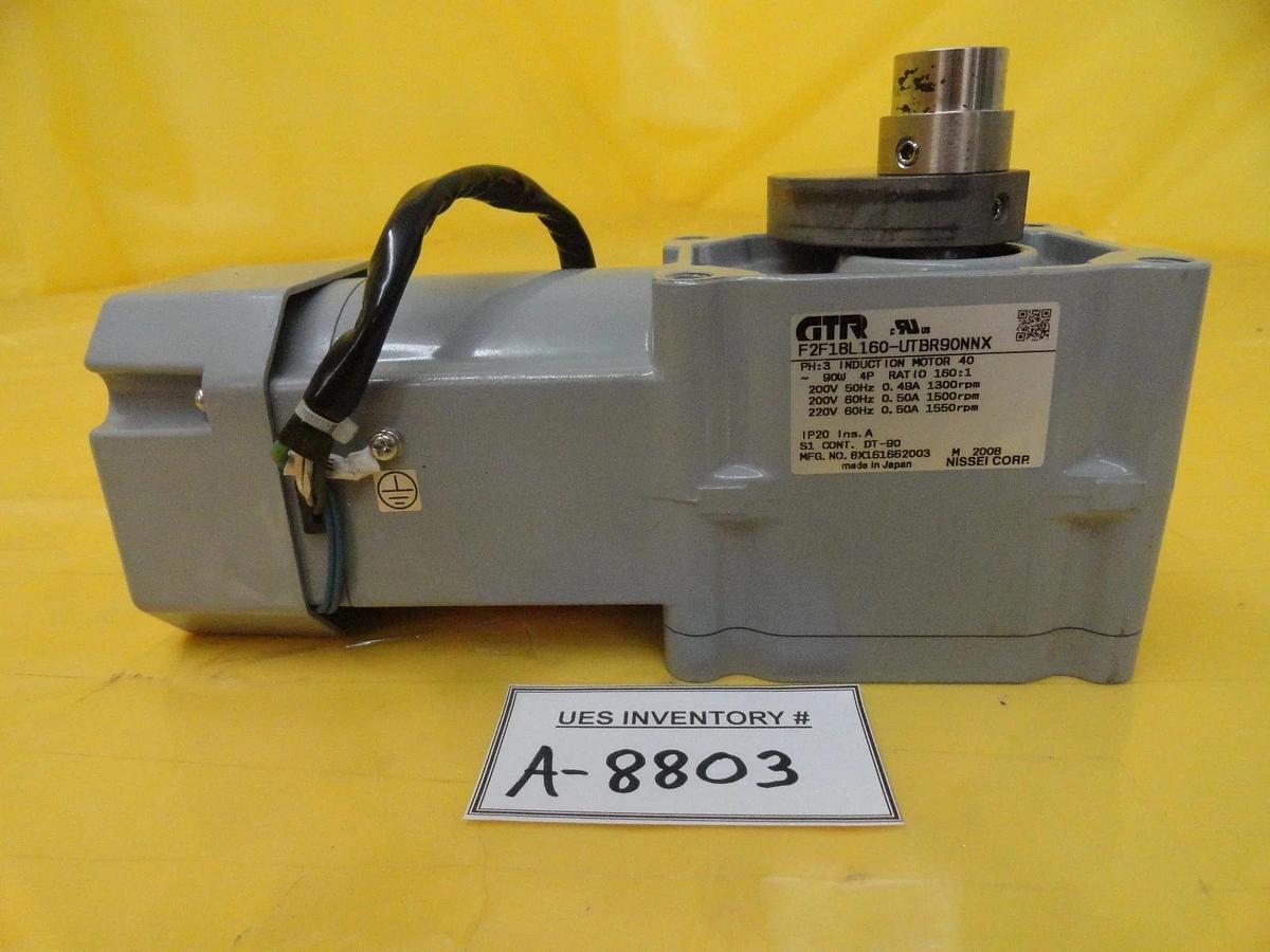 Used Nissei F2F18L160-UTBR90NNX GTR 3-Phase Induction Motor 40 Used Working