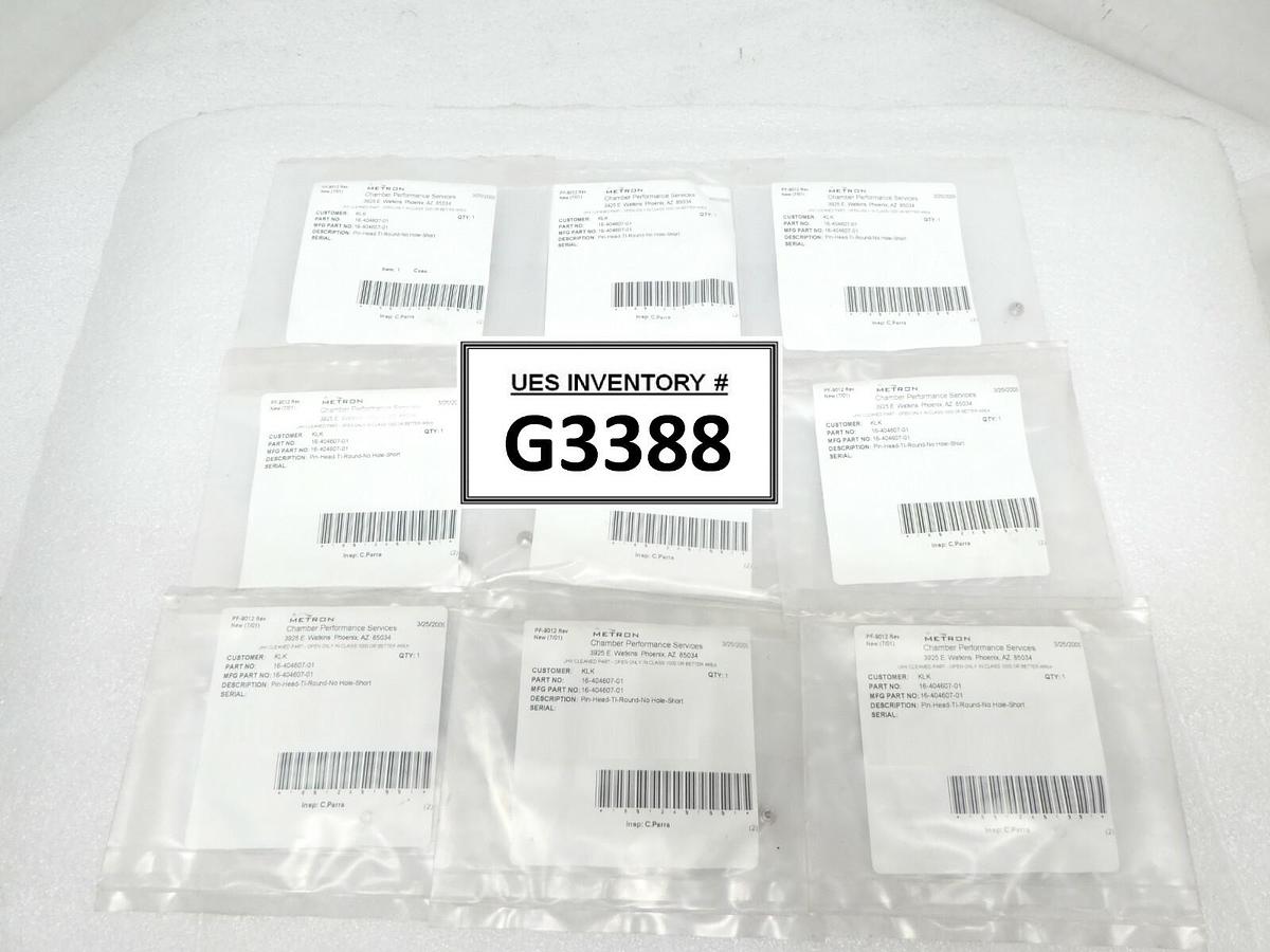 ASM 16-404607-01 Pin Head Ti Round No Hole Short Reseller Lot of 9 New Surplus