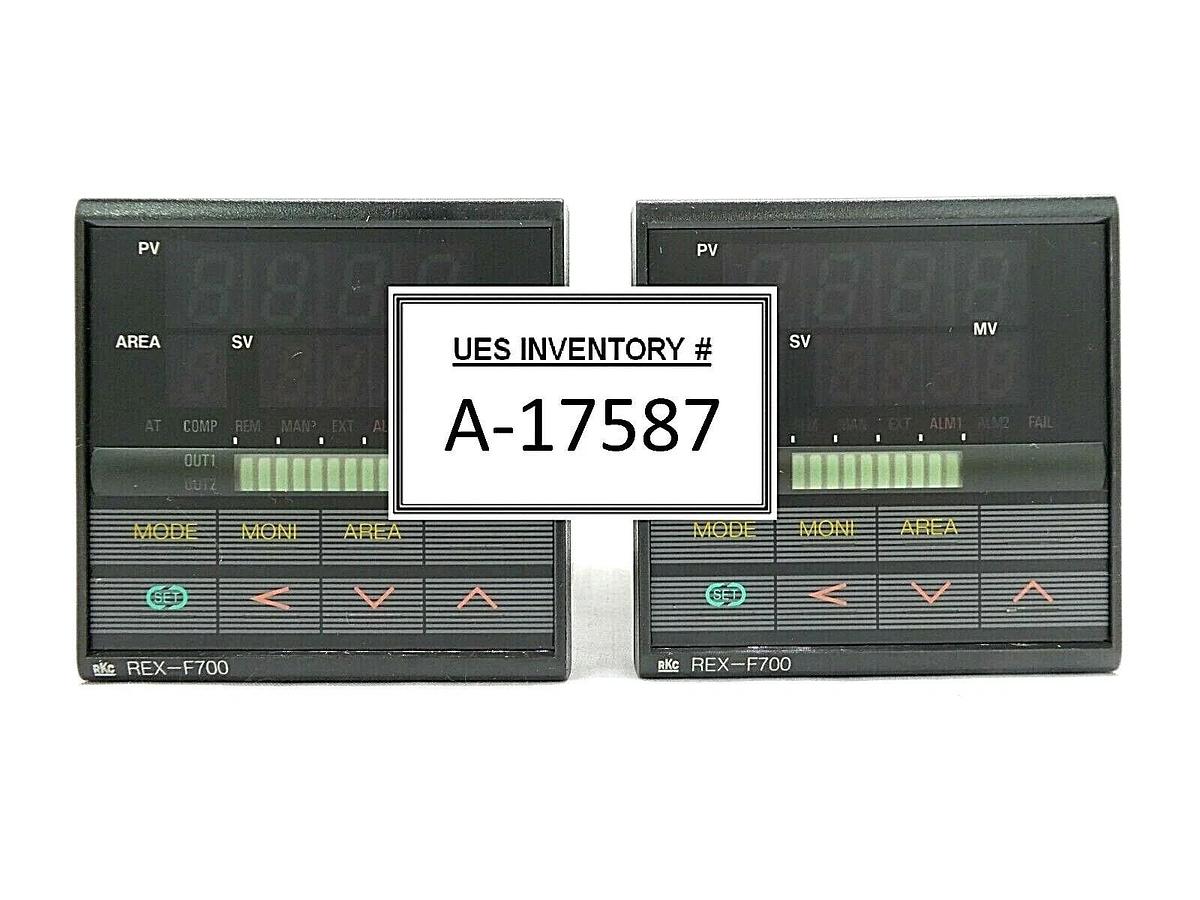 Used RKC REX-F700 Temperature Controller F700FD12 F700FD04 Lot of 2 Working Surplus