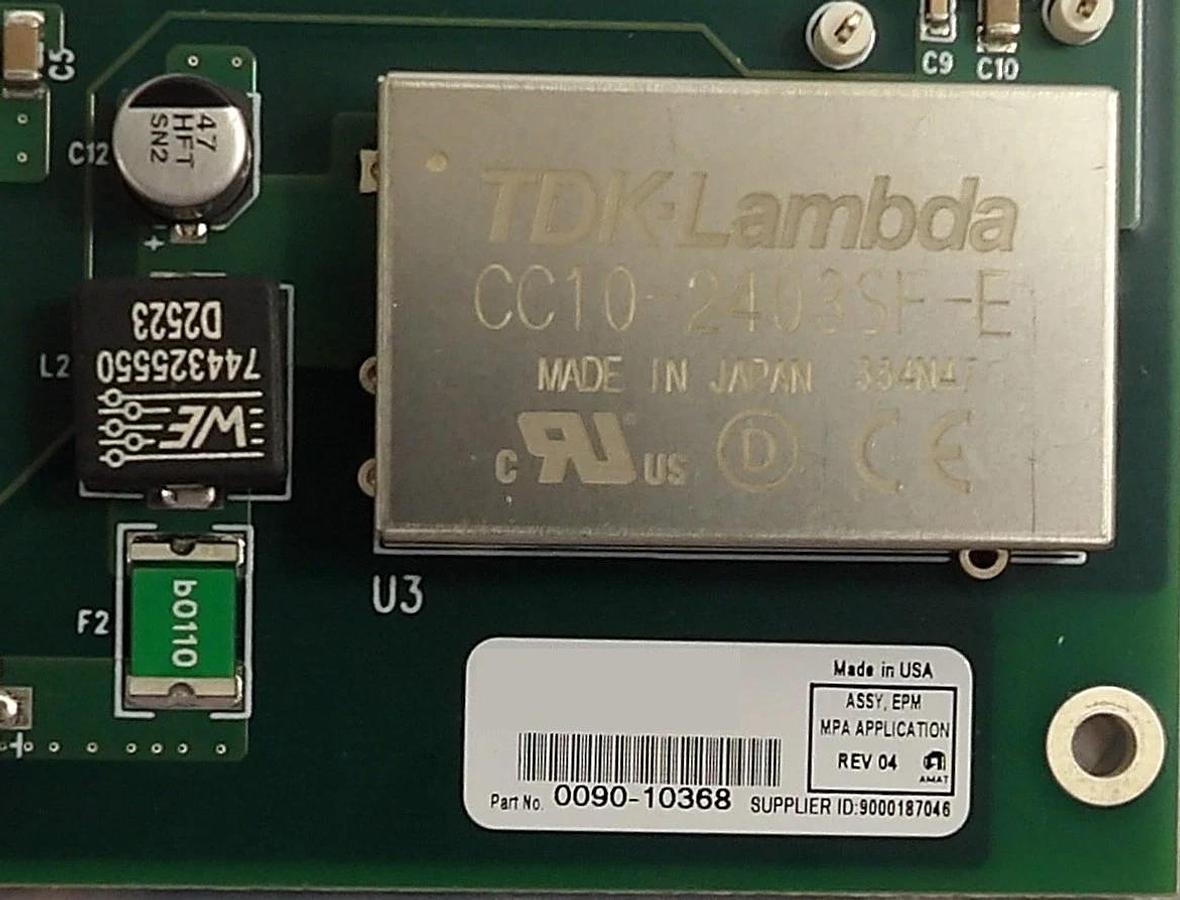 Used AMAT Applied Materials 0090-10368 EPM MPA Application PCB 0100-03743 Working