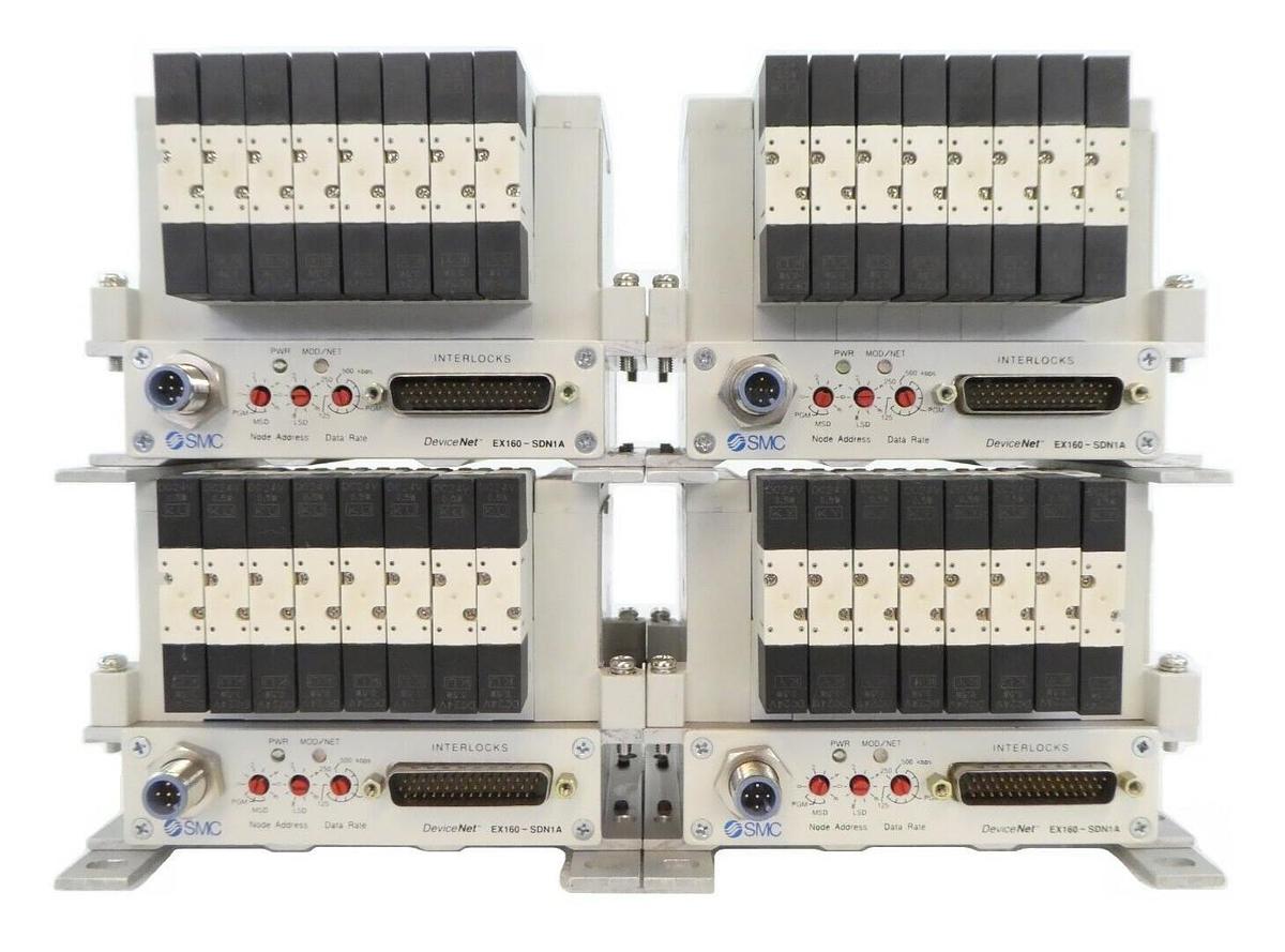 Used SMC US22387 8-Port Pneumatic Manifold EX160-SDN1A Reseller Lot of 4 Working