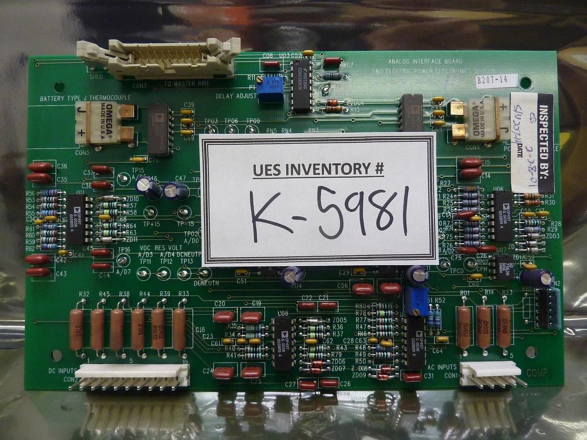 Used S&C Electric 005-90-12 Analog Interface Board PCB 004-90-14 Used Working
