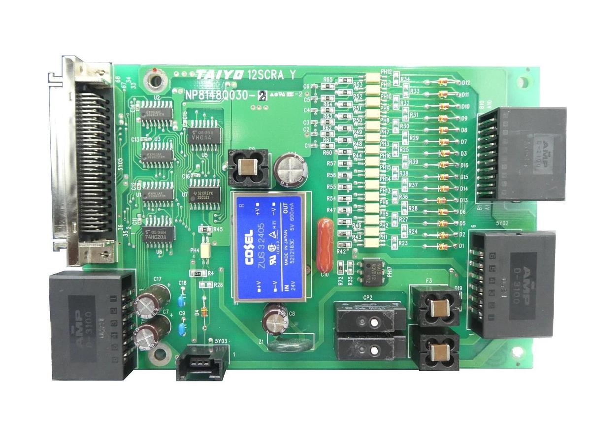 Used Taiyo Machinery NP8148Q030-2 PCB 12SCRA Y TEL Lithius Working Surplus