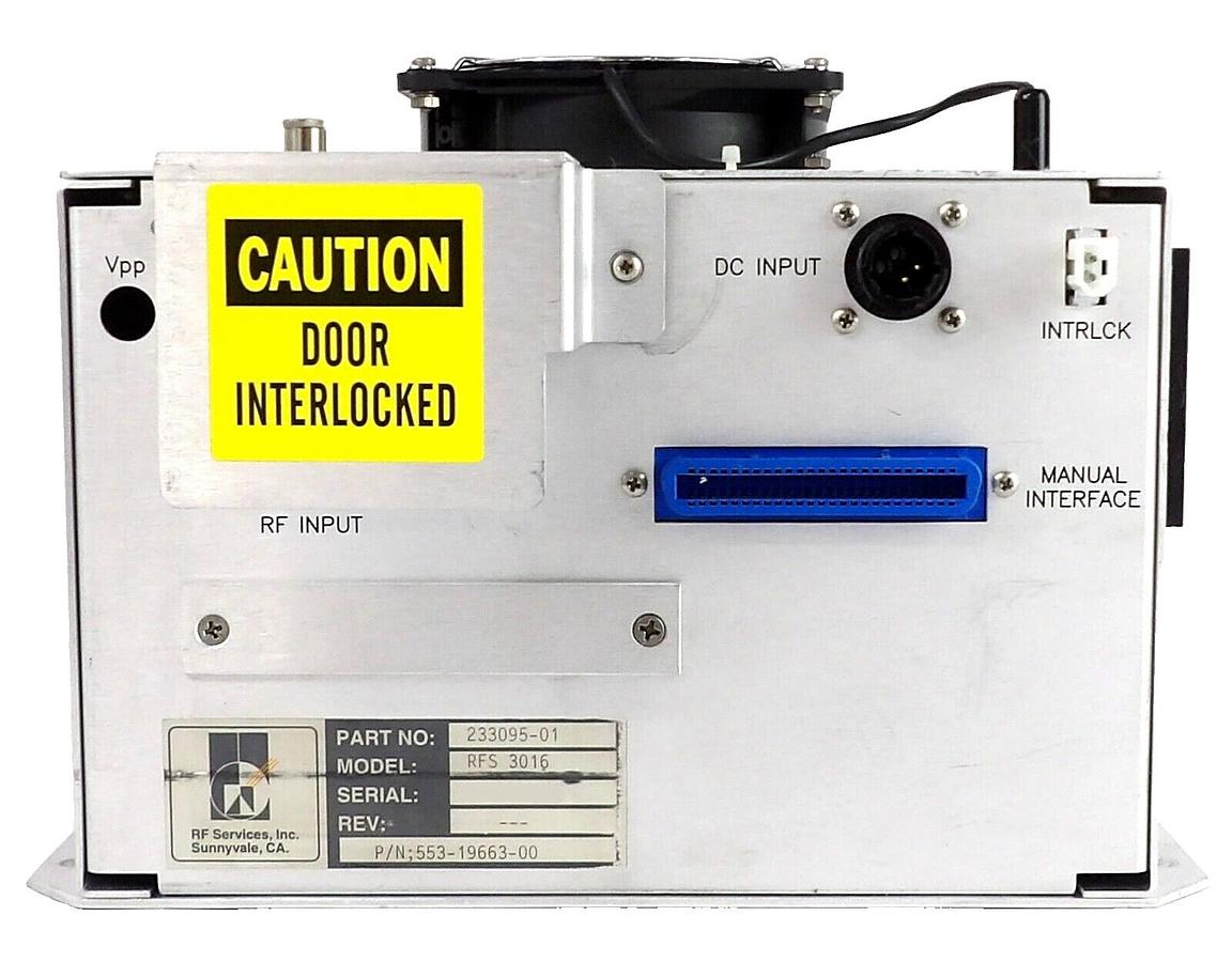 Used RF Services 233095-01 RF Match RFS3016 Mattson 553-19663-00 OEM Refurbished