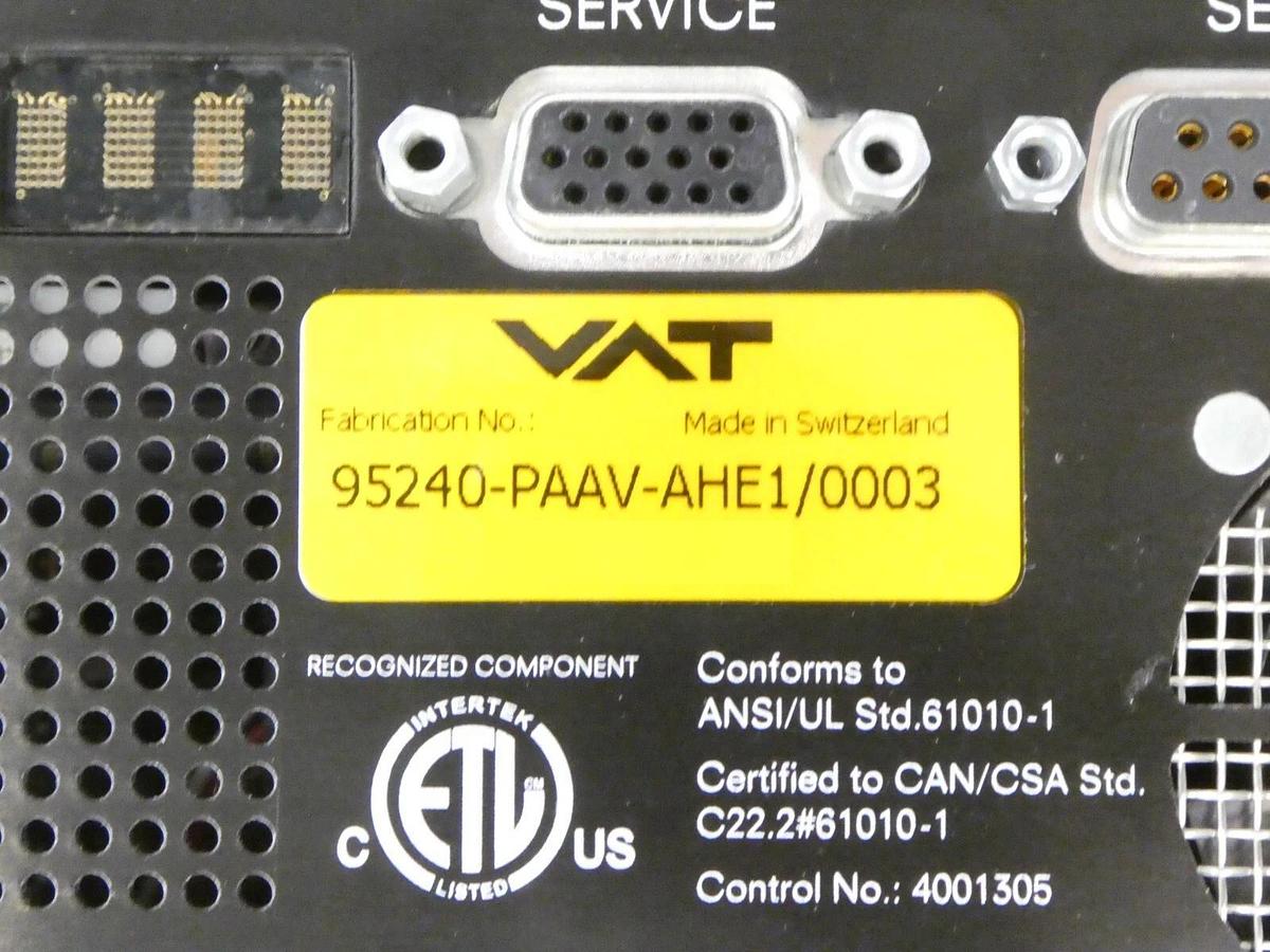 Used VAT 95240-PAAV-AHE1 Butterfly Valve Integrated Pressure Controller Working