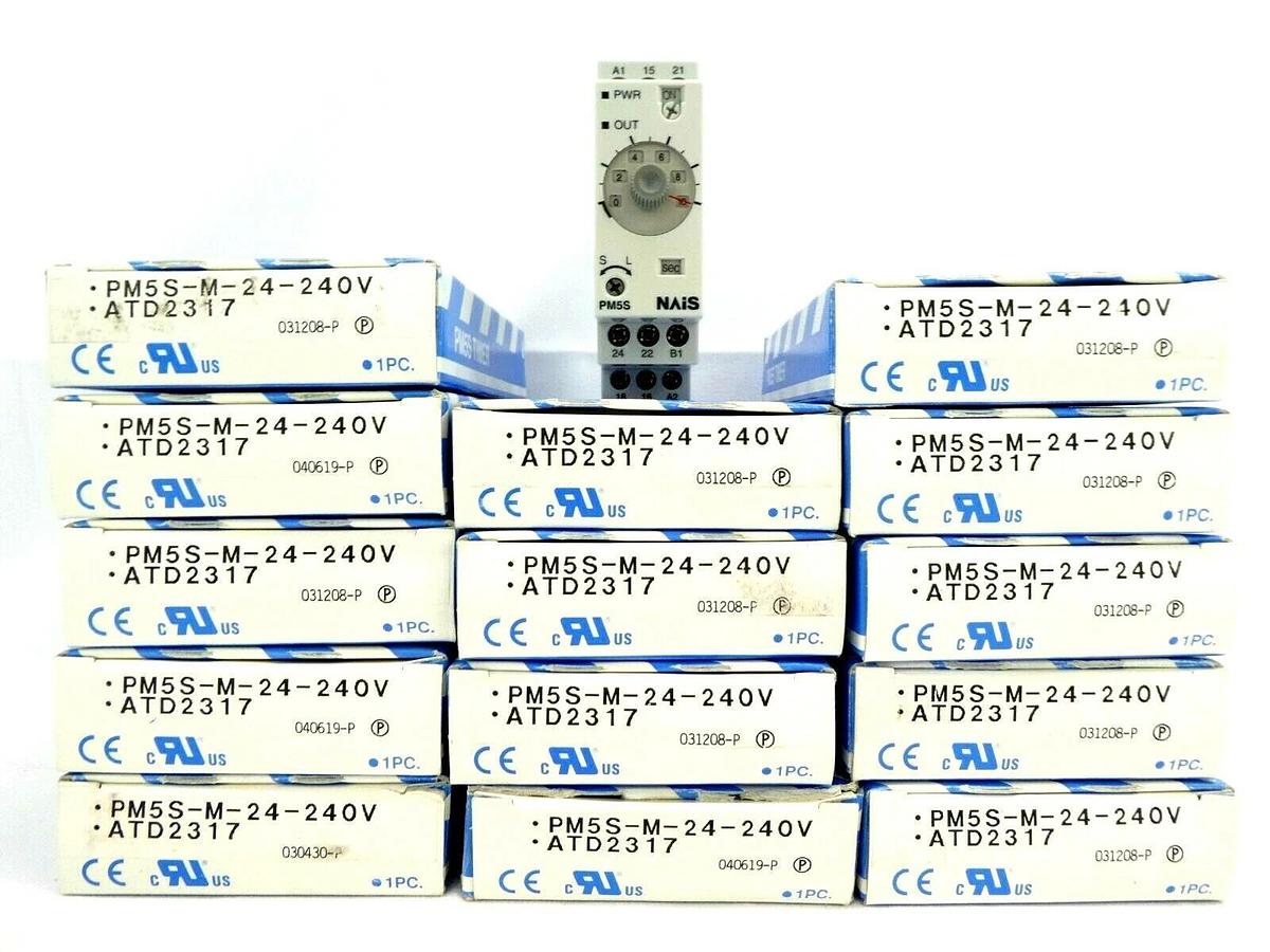 Matsushita PM5S-M-24-240V Multirange Timer NAiS PM5S ATD2317 Lot of 15 New