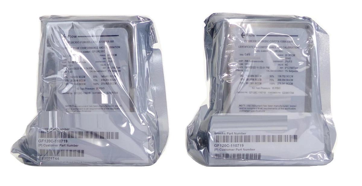 Brooks Instrument GF120C-110719 Mass Flow Controller MFC Lot of 2 New