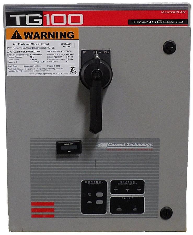 Used Current Technology 900-0174-005-32 TransGuard TG100 Surge Suppressor Working