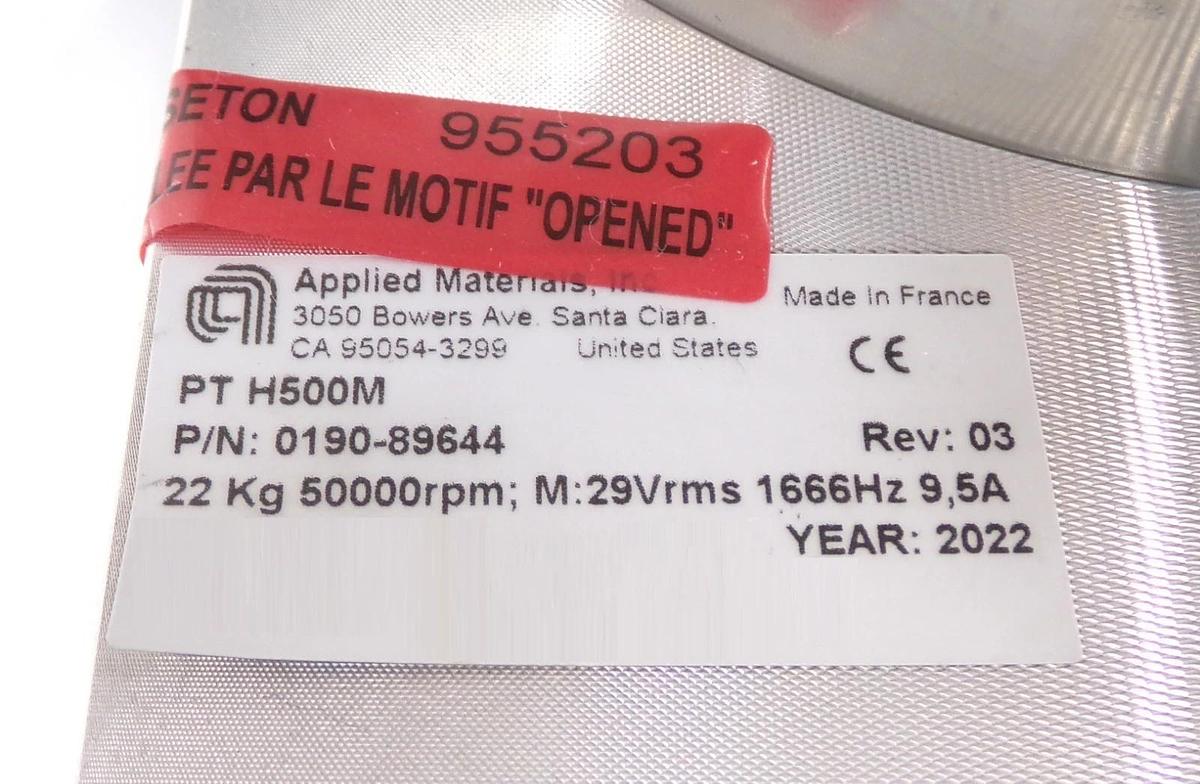 Used PT H500M Pfeiffer Vacuum 0190-89644 Turbomolecular Pump ATH 500M AMAT Working