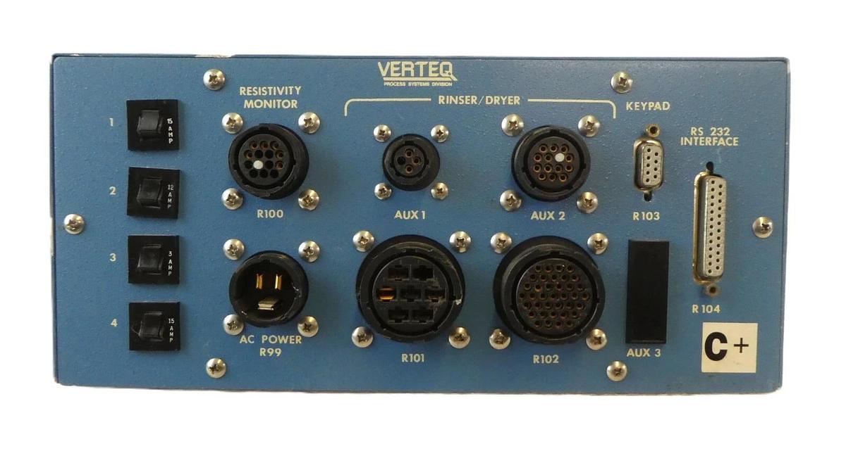 Used Verteq 1071233-503 SRD Spin Rinse Dryer Controller Module 1600-55 NSC Untested