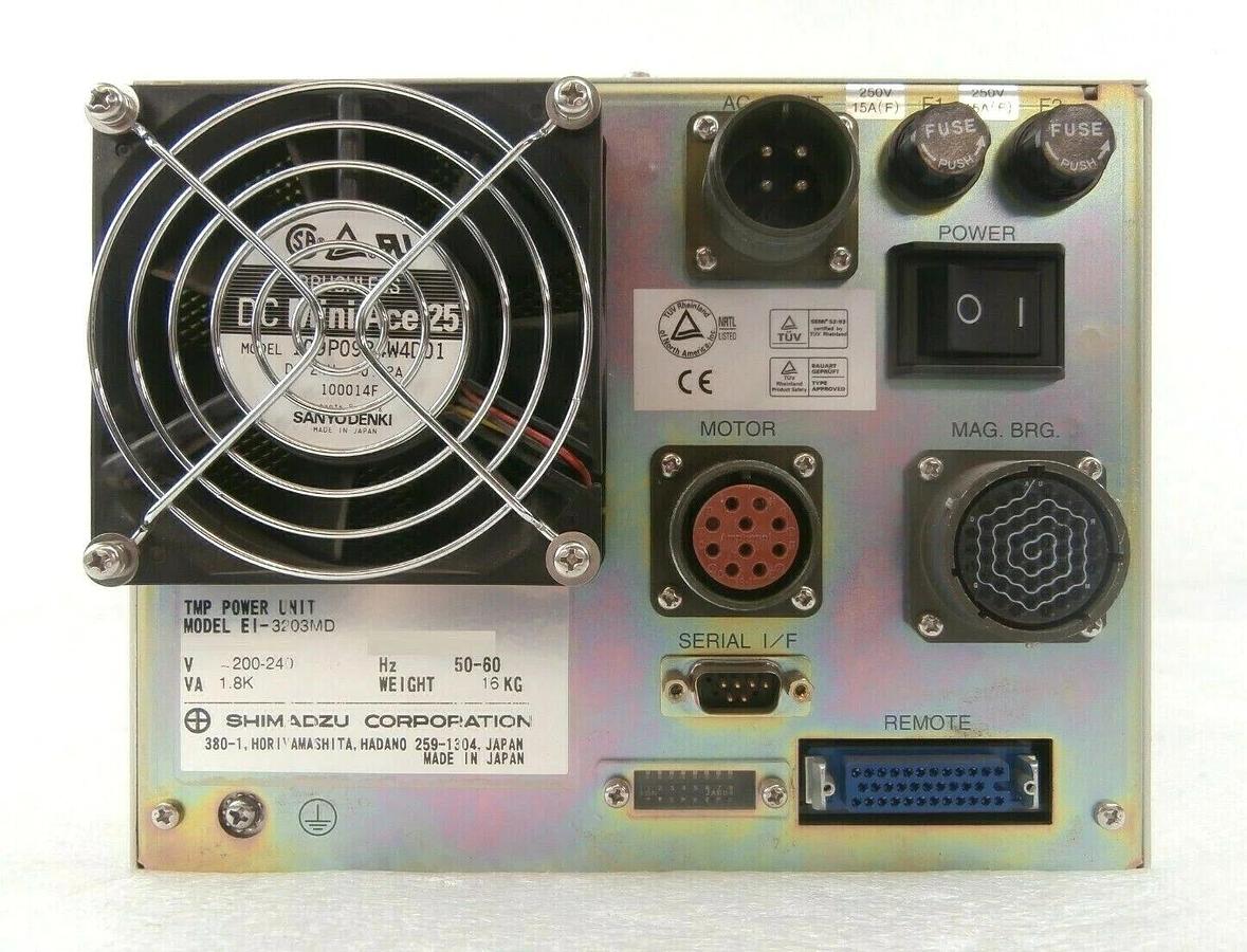 Used TMP Shimadzu EI-3203MD Turbomolecular Pump Controller 1.8K Turbo Tested Working