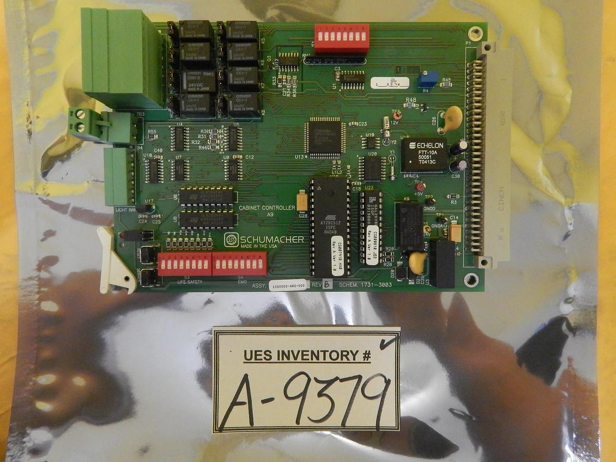 Used Schumacher 1000000-462-002 Cabinet Controller PCB Card 1731-3003 Used Working