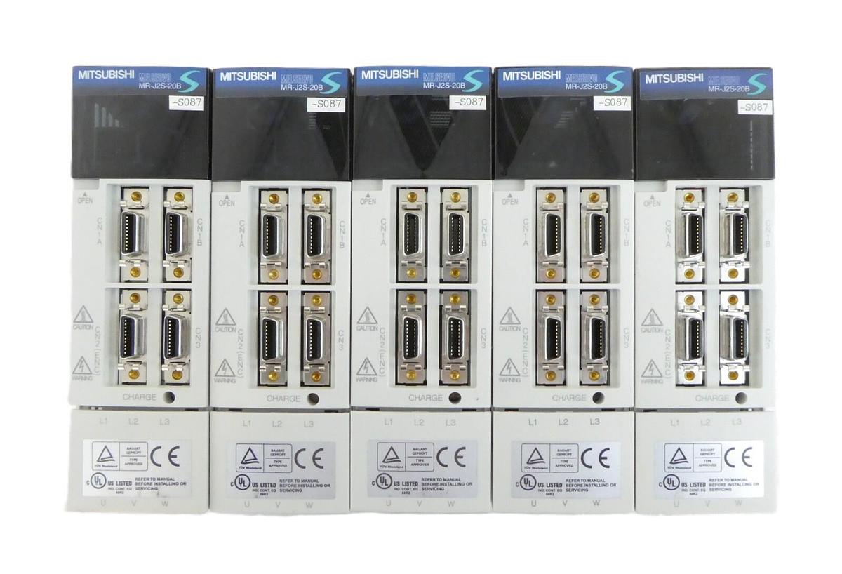 Used Mitsubishi Electric MR-J2S-20B-S087 AC Servo Driver MELSERVO Lot of 5 Working