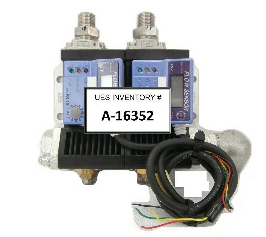 Used Regal Joint FS-10S 2-Port Flow Sensor Manifold FS-10 Hitachi M-712E Working