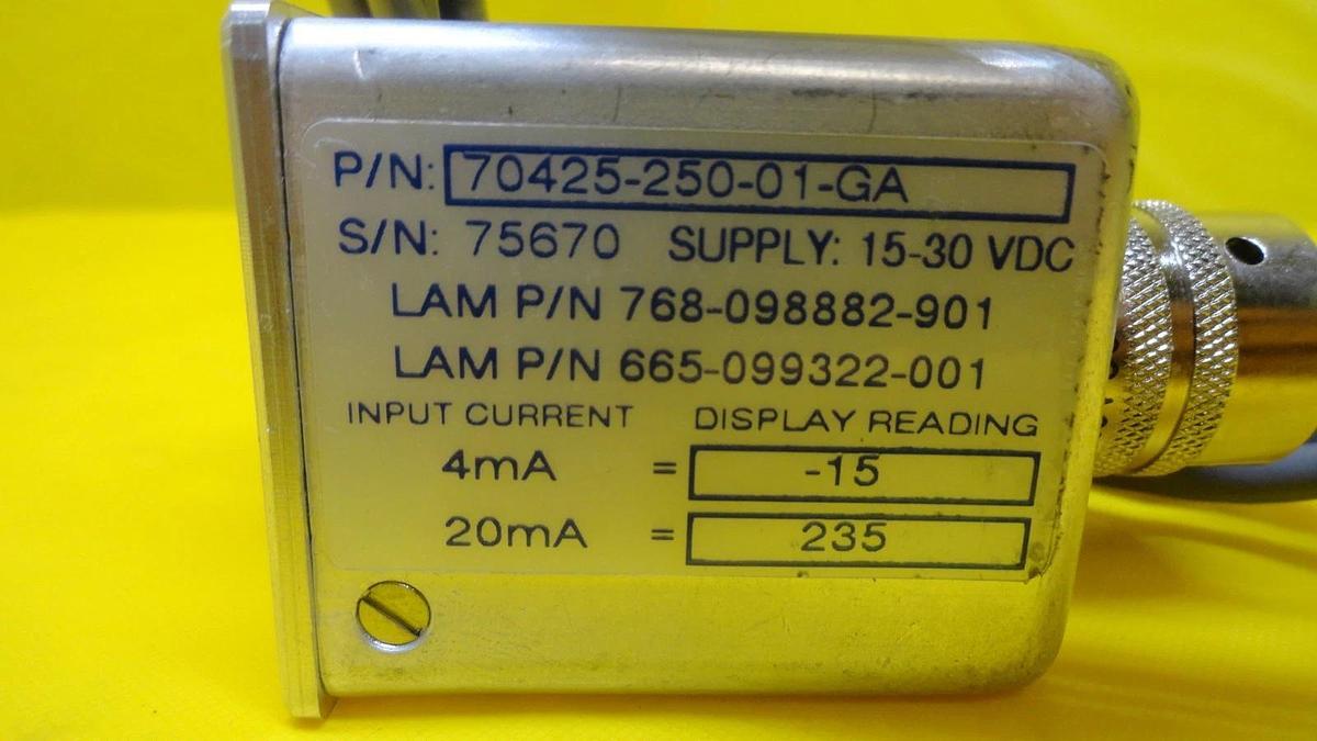 Used Precise Sensors 70425-250-01-GA Sensor Readout Used Working