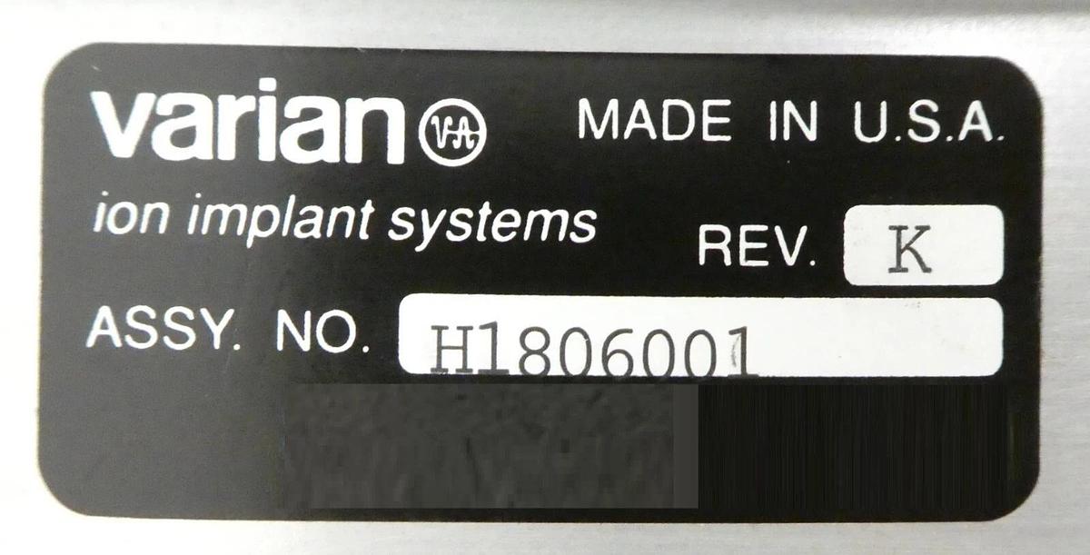 Refurbished Varian Ion Implant Systems H1806001 Track Lock Valve Assembly OEM Refurbished