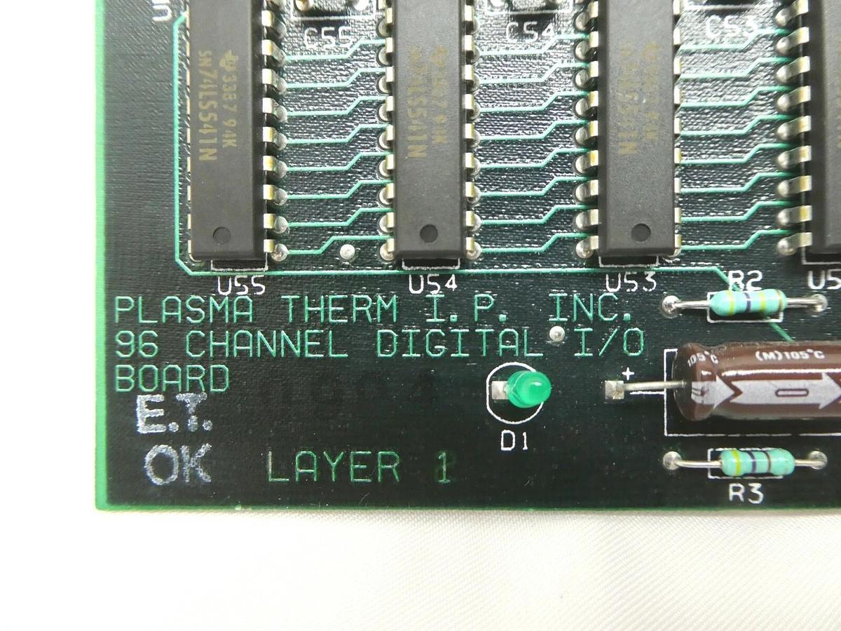 Used Plasma-Therm 77026 96 Channel Digital I/O Board PCB Card Clusterlock 7000 Spare