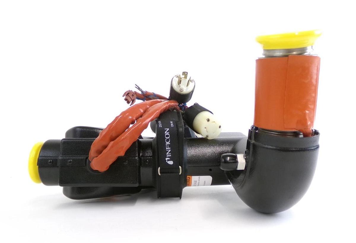 Used Inficon 0190-23500 Heated Inline Valve Assembly MP040-2 Working