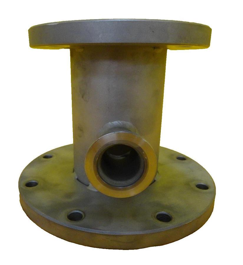 Used Edwards C3095 High Vacuum Adapter Tee ISO63 to ISO100 ISO-F NW25 Copper Working