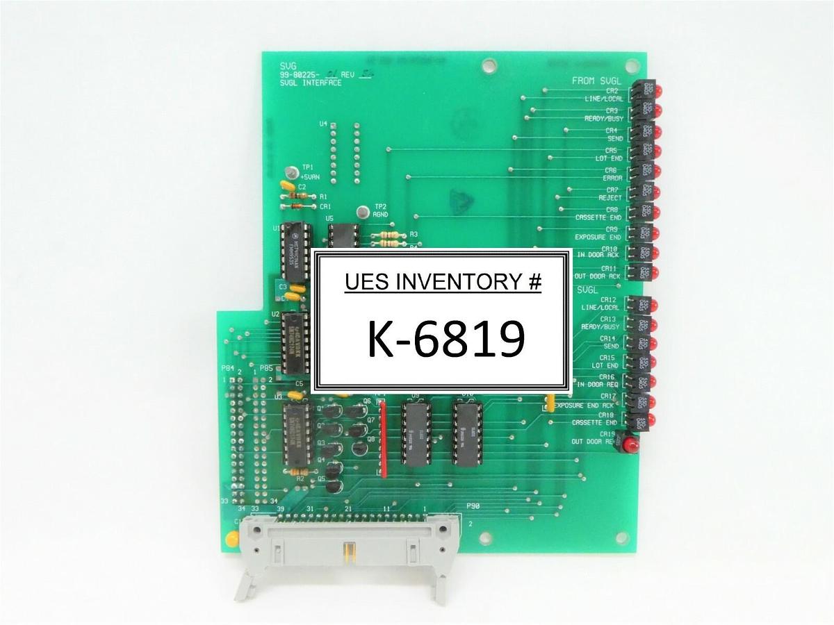 Used SVG Silicon Valley Group 99-80225-01 SVGL Interface Board PCB 90S DUV Working