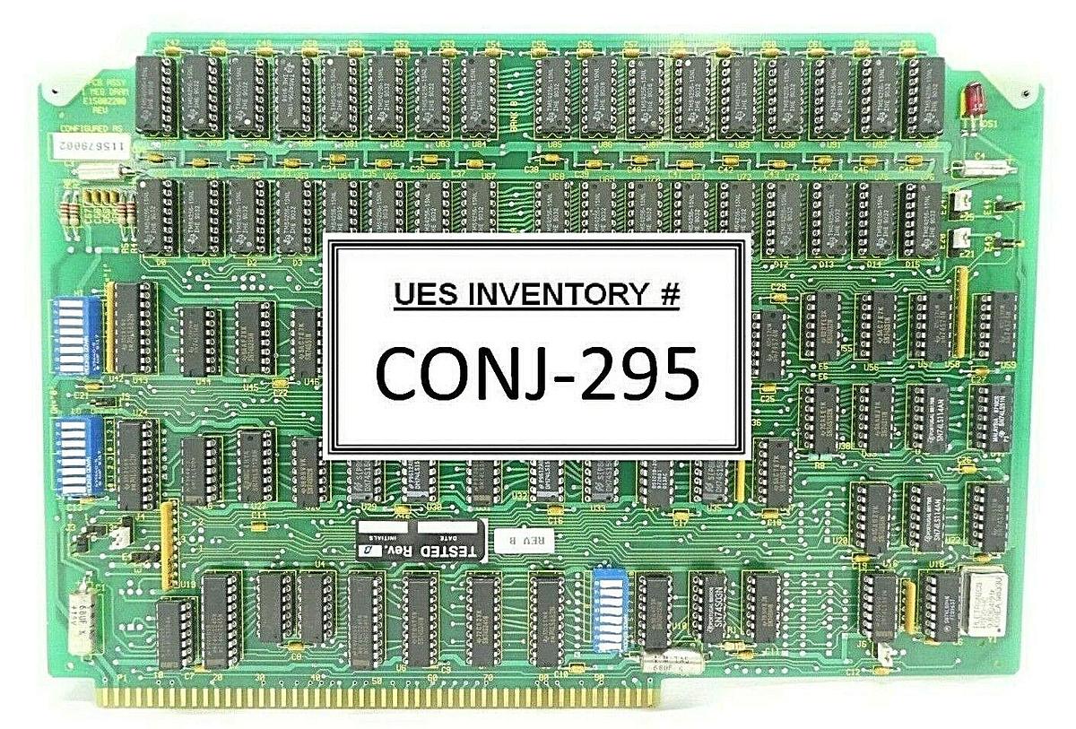 Used Varian Semiconductor VSEA E15002200 1 MEG DRAM PCB Card Rev. B 115679002 Working