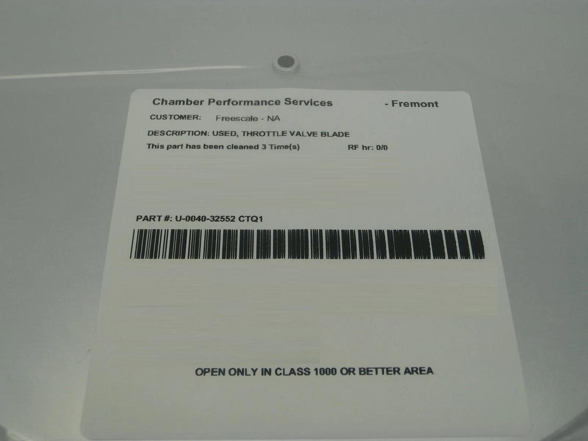 Used AMAT Applied Materials 0040-32552 Throttle Valve Blade Refurbished