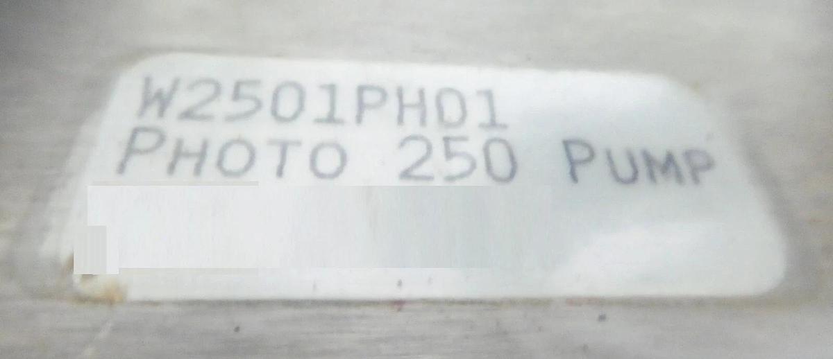 Used Millipore W2501PH01 Photoresist Pump PHOTO-250 Working Surplus