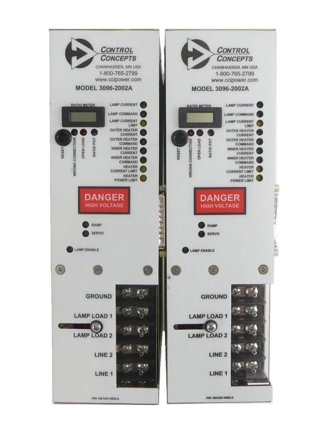 Used Control Concepts 3096-2002A SCR Power Controller AMAT 0190-43083 Lot of 2