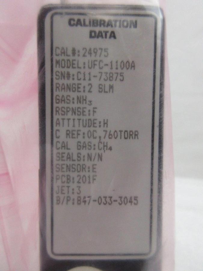 Refurbished UNIT Instruments UFC-1100A Mass Flow Controller MFC 2 SLM NH3 Refurbished