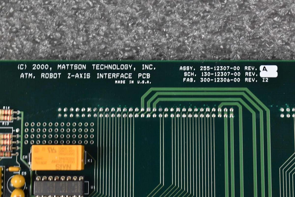 Used Mattson 255-12307-00 PCB Robot Z-Axis Interface