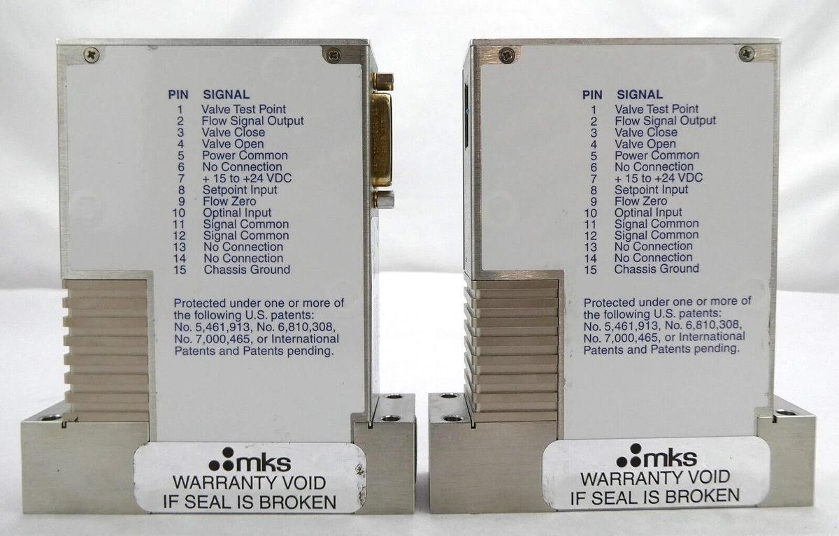 Used MKS Instruments P4B-31793 Mass Flow Controller MFC Ar Lot of 2 Working