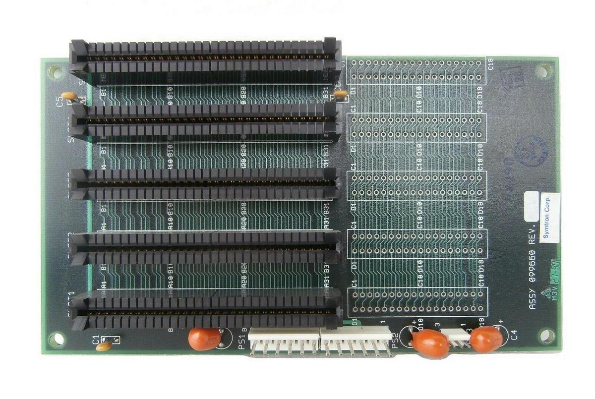 Used Symtron 099660 5-Slot Backplane PCB Tencor Surfscan 7000 KLA-Tencor Working