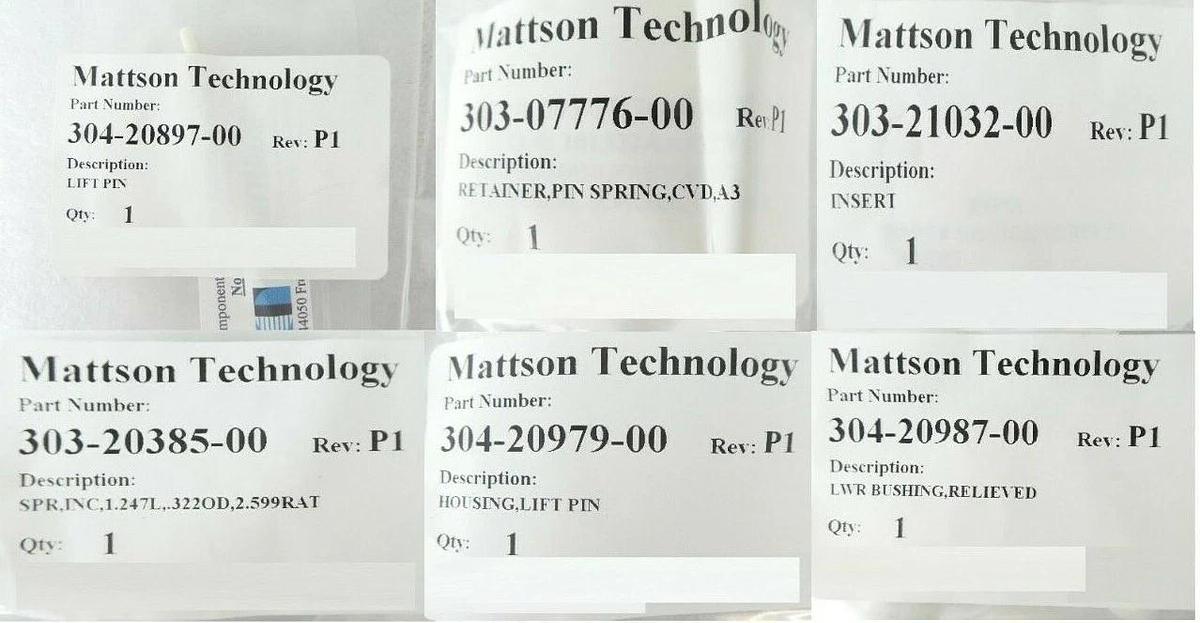 Mattson Technology 263-20986-00 CVD Lift Pin Assembly 304-20979-00 Kit New Spare